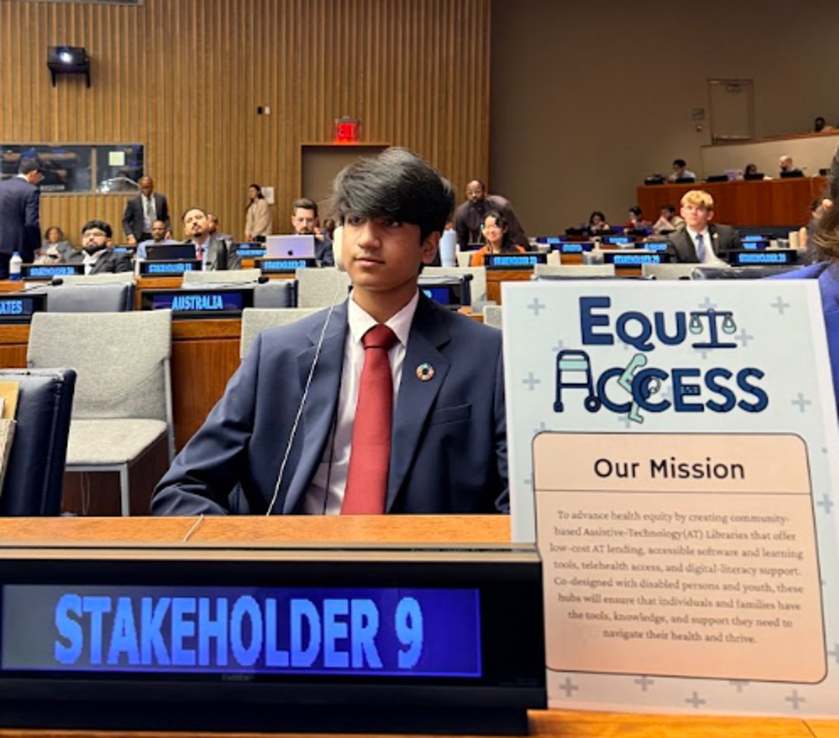 EquiAccess mission card at the delegate desk