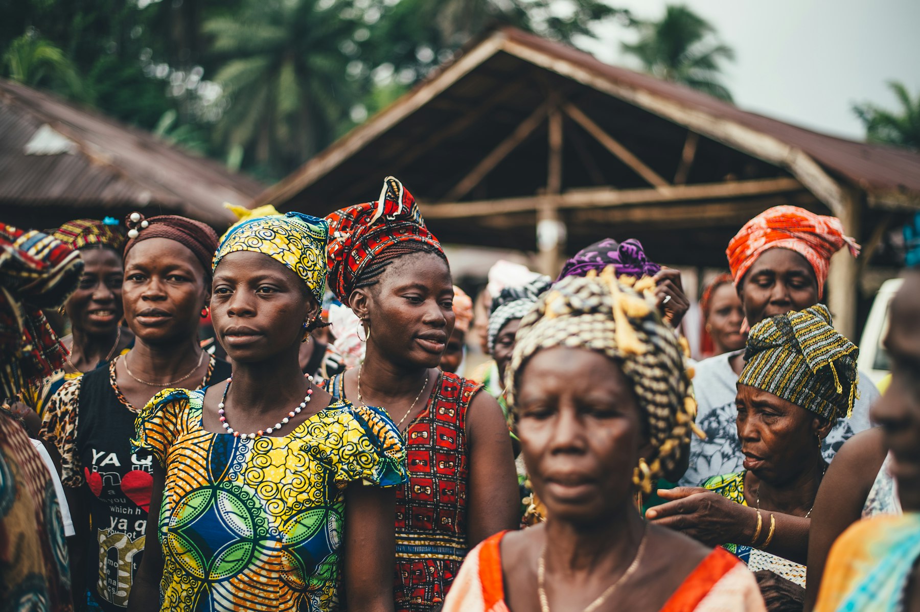 Women gathered together at a community event